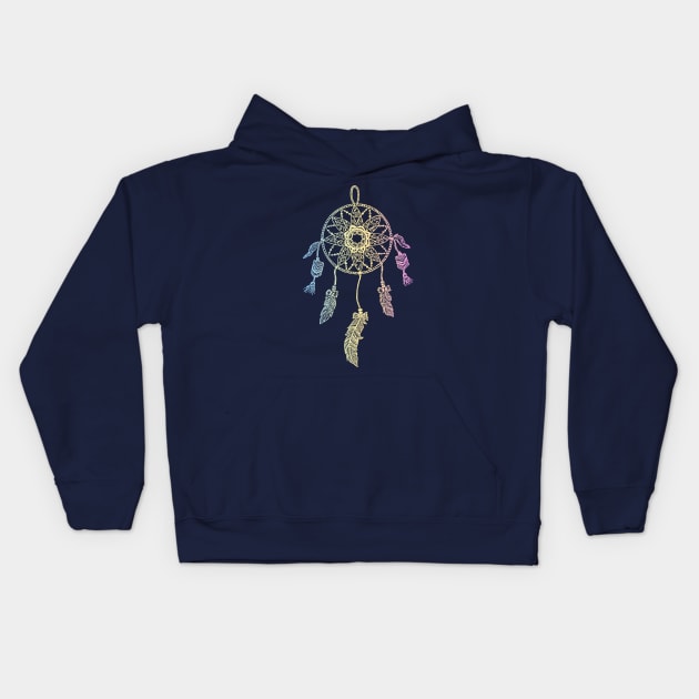 Dreamcatcher rainbow Kids Hoodie by VanyNany